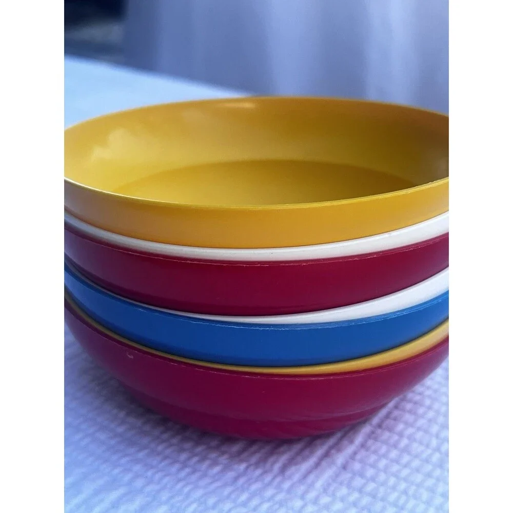 Vintage Tupperware 7 Bowl Set 1960s 1970s Harvest Colors USA 800-10